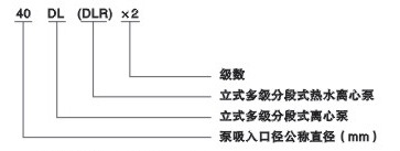 DL、DLR型立式多级离心泵型号说明