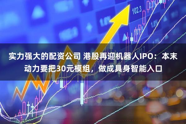 实力强大的配资公司 港股再迎机器人IPO：本末动力要把30元模组，做成具身智能入口